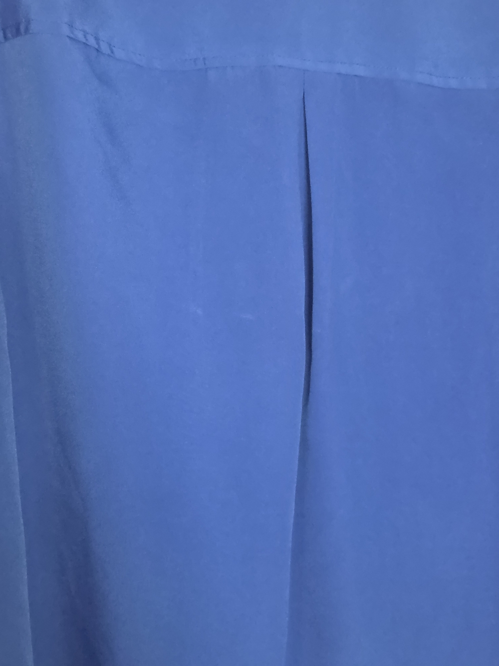 Michael Kors Cobalt Blue V-Neck Utility Blouse with Zip Accents - Picture 6 of 13